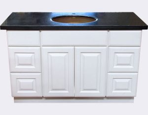 Alpine White 48" Vanity with side drawers
